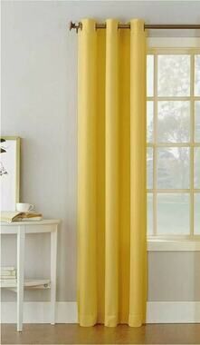 Montego 48" x 84" Grommet Top Curtain Panel Yellow NEW NWT Macy's MONTEGO